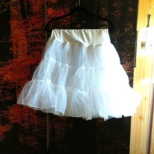 White petticoat crinoline